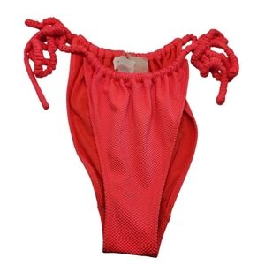 Aerie Coral Cheekiest Tie Waist Swim Bottom